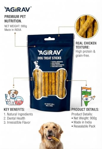 Image of Chew Sticks for Dogs of All Life Stages Munchy Stick Chicken Flavour 900 Grams Dog Snacks, Treats