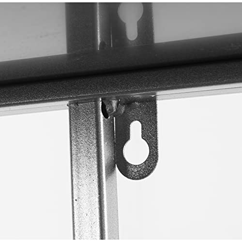 DRW Eingangstisch aus Metall mit Glasablagen in Schwarz 100 x 30 x 85 cm, Mehrfarbig, Grande