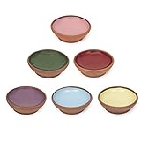 ✅ PREMIUM QUALITÄT – Dieses Terrakotta-Schüssel-Set ist aus hochwertigem, langlebigem Material gefertigt. Unsere kreativen türkischen, marokkanischen Schalen werden aus Zutaten höchster Qualität hergestellt. Dadurch verblassen die schönen Farben und Muster auf der oberen Schicht nie und es kann kein Fleck bestehen. Dies ist ein gemischtes Farbset.