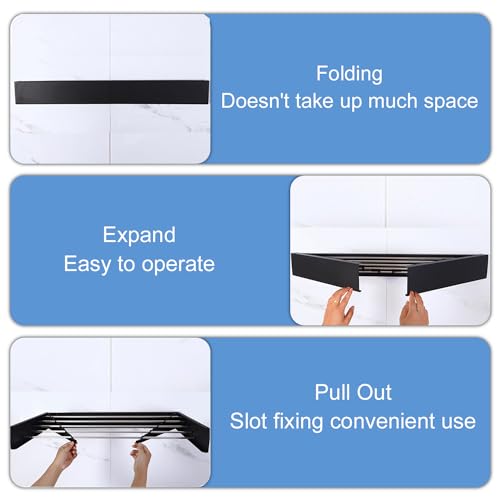 Wall Mounted Clothes Airer,Wall Airer Drying Rack,80cm 5-Rod Collapsible Drying Rack,Space Saving Clothes Drying Rack for Outdoor,Indoor,Retractable Clothes Drying Rack for Towels,Clothes(White) - Image 4