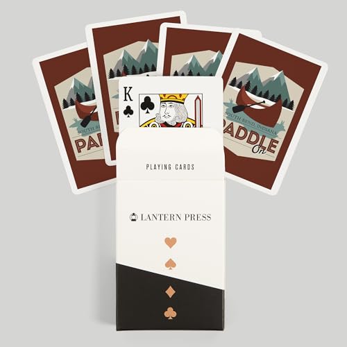 Lantern Press South Bend Indiana Paddle On Naipes Poker miniatura 6