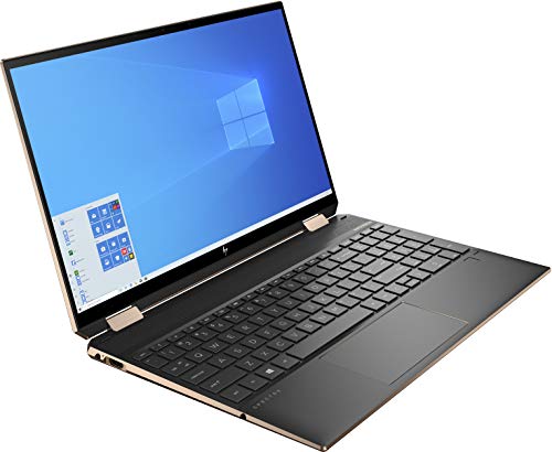 HP Spectre x360 2in1 Laptop (15,6 Zoll / UHD IPS Touch) (Intel Core i7-1165G7, 16GB RAM, 2TB SSD, Intel Iris Xe Grafik, Fingerabdruckleser, Windows 11, QWERTZ) Schwarz + Pen & Lederhülle – Bild 4