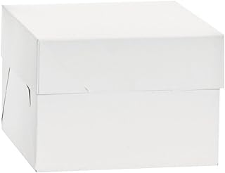 DECORA 0339471 pudełko na ciasto 26,5 x 26,5 x 15 cm, karton, białe