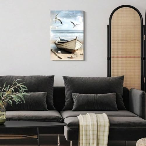 Affiche décorative bateau en bois bord de mer toile murale 30x45 - 4
