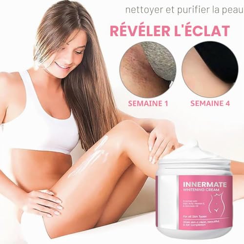 Innermate Crème blanchissante pour les aisselles, crème blanchissante pour les parties intimes, crème blanchissante instantanée pour le corps, crème blanchissante lissante pour les zones intimes, – vue 4