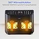 MEDION P20 XXL Heißluftfritteuse mit 2 Kammern (8,7 Liter, Airfryer, 2.600 Watt, Doppelkammer, 9 Automatikprogramme, 2 Schubladen, Sichtfenster, Dualer Airfryer, Dual Cook & Sync-Finish Funktion)