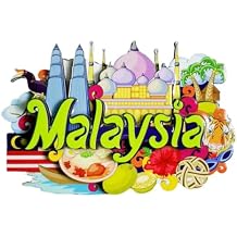 Malaysia 3D Landmark Refrigerator Magnet Tourist Souvenirs Wood Magnetic Stickers Malaysia Fridge Magnet Home & Kitchen Decoration from China