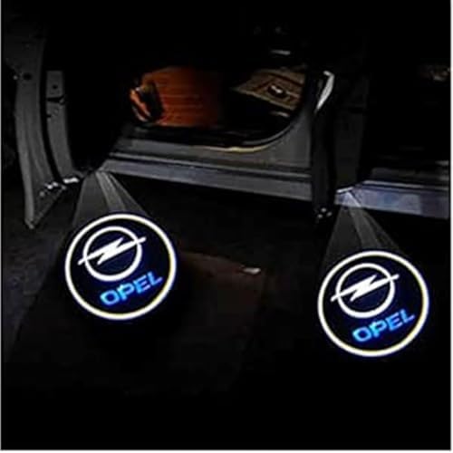 MAXIAOMA 2 Piezas de Luz de Bienvenida para Puerta de Coche para Opel Corsa F 2023 2024 2025, Lámpara de Proyección Accesorios de Decoración para Coche