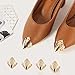 3 Pairs High Heel Protectors High Heel Toe Head Metal Pointed Cap Cover for Shoes Protection Repair Decoration