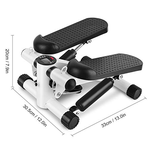 mewmewcat Equipamento de exercício doméstico mini fitness Twist Stepper display eletrônico com faixa