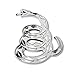 Gadsden "Don't Tread On Me" Snake Chrome Plated Car Emblem With Rust-Proof ABS Plastic Core