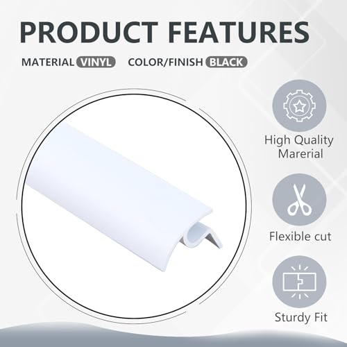 Maasechs 25 Pack 36" Window Glazing Bead Snap in Vinyl Window Glazing Bead Frame Seal Snap Vinyl Trim Weather Resistant for Residential Home Commercial Use, 13/32" x 29/64" x 7/64" White by Maasechs - Image 3