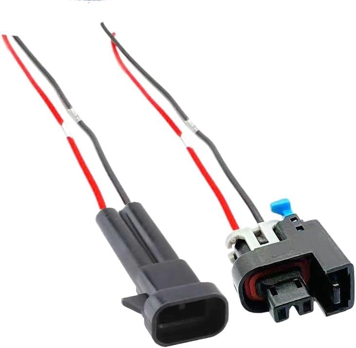 Cars Connectors 1/5/10/20 Sets 2 Pin 15326181 15411633 Fuel Lnjector Plug Methanol Modified Plug Wiring Harness Connector(2p Male,10 Sets)