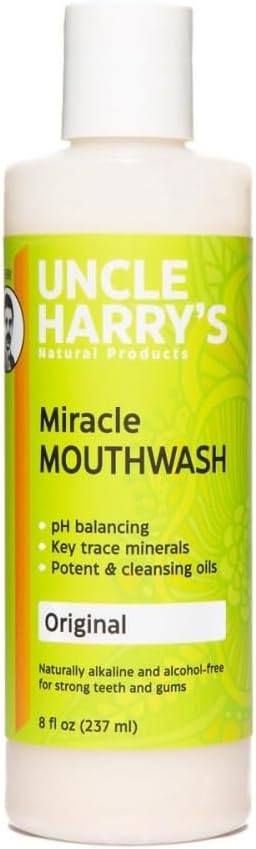 Natural Alkalizing Miracle Mouthwash - Balances pH & Soothes Throat While Freshening Breath (8 fl. oz.)