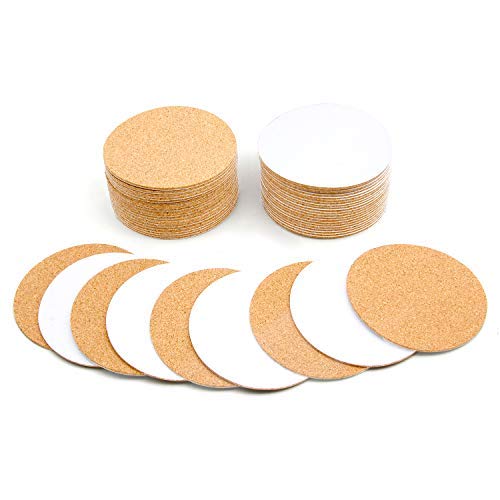 Blisstime 36 Pcs Self-Adhesive Cork Round For Diy Coasters, 4"X 4" Cork Circle, Cork Tiles, Cork Mat, Cork Sheets With Strong Adhesive-Backed #TOP4