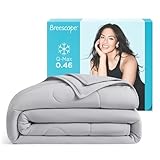 Breescape Cooling Comforter Queen Size - BlendTek™ Q-Max>0.46 Tech, Breathable Blanket for Hot Sleepers & Night Sweats Relief, Premium Lightweight Summer Bedding, 96x96 Inches, Misty Gray