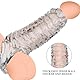 AMZII Penishülle Penismanschetten Dildo mit Rutschfest Hodenringe Penisringe Cockring,Vorhaut Rückhaltung Eichelring Penis Sleeve Peniskäfig für Penisvergrößerung und Potenzsteigerung (B,Transparent)