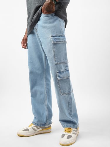 Bewakoof Herren Baggy Fit Jeans, Indigo_654891, 46 – Bild 5