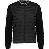Leder-Halsdetail Diesel Herren W-Plunder Jacke - Schwarz - X-Large