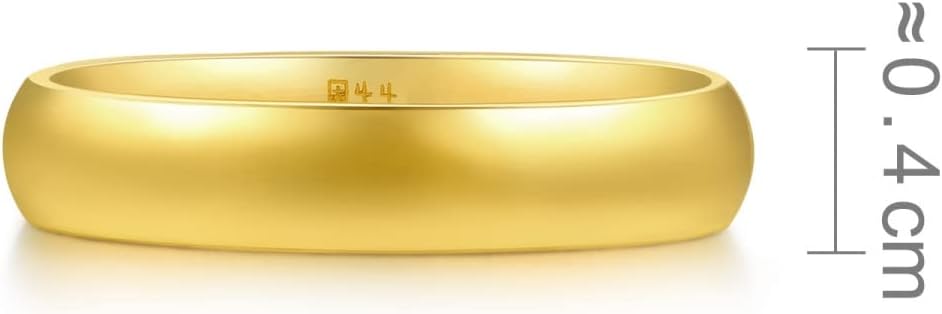 CHOW SANG SANG 999.9 24K Gold Chinese Gifting Collection Price-by-Weight 5.24g Gold Polished Finished Ring for Women 79430R | Our Size 14 / US 6.5