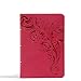CSB Large Print Compact Reference Bible, Pink LeatherTouch