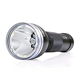 PLX Devices Luxor 2 Auto Focusing Flashlight. 850 Lumens Beam/Flood/Lantern with 7 Cree LEDs, 5 Light Modes, Aluminum Body, IPX7 Water and Dust Proof, 5000mAh Rechargeable Lithium Battery (Included)