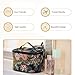 Signare Tapestry Toiletry Bag Makeup Organizer bag for Women with Peony Flower in Black Background Design (TOIL-PEO)