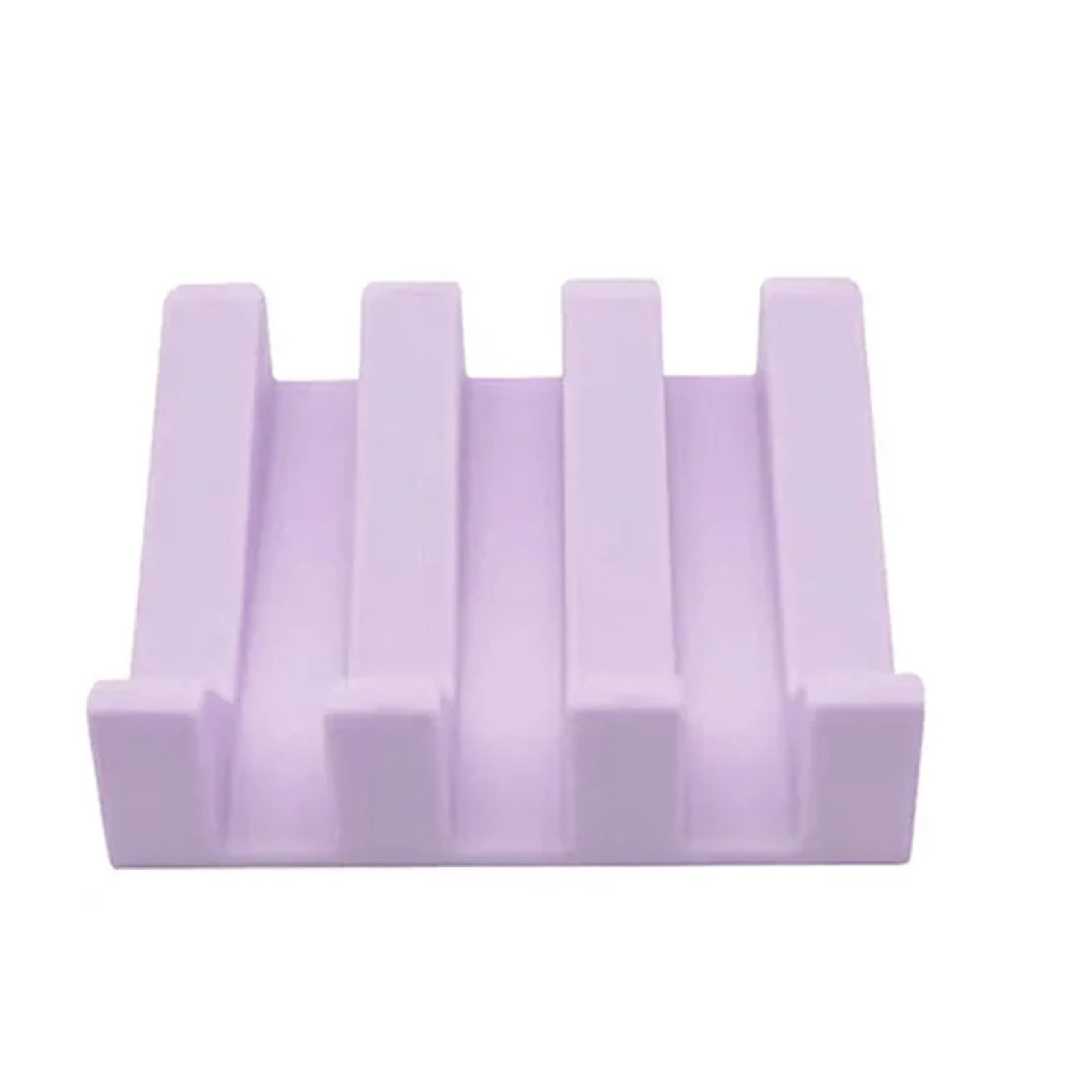 Jabonera Antideslizante, Dispensador de jabonera Silicona, Caja Drenaje inclinable, Estante Esponja for baño y Cocina, Multicolor, 3 uds(Purple)