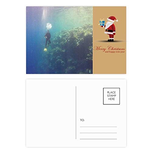 Cartes postales plongée sous-marine et nature pour correspondances créatives de Noël Lot de 20