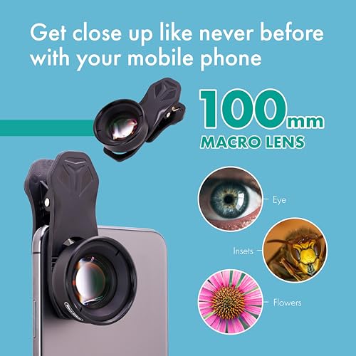 Objectif macro pour smartphone 100 mm HD sans distorsion compatible iPhone