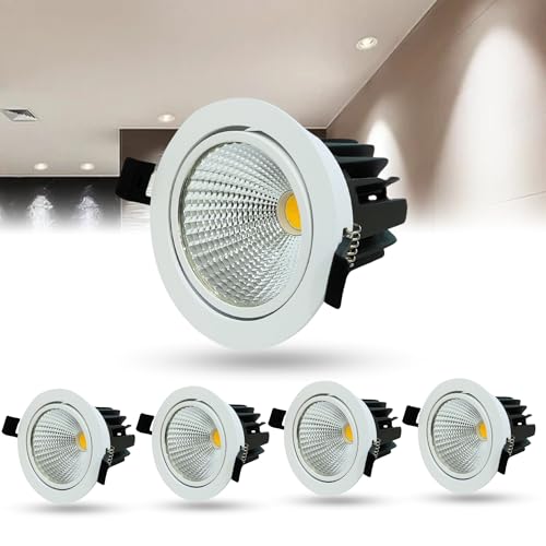 Image of D'Mak Moveble LED COB Light | Recessed LED Ceiling Light for Indoor Lighting | Natural White Color | Aluminium Body (5, 18 Watt)