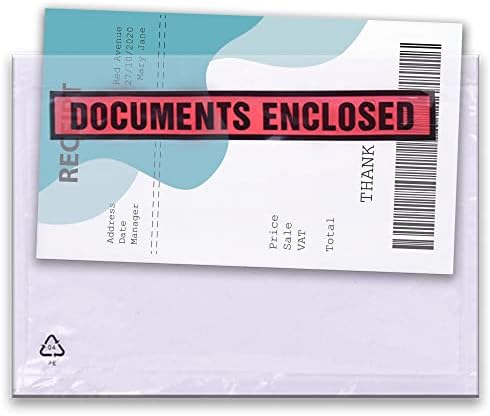 Triplast 200 x A6 Printed Document Enclosed Wallet (158 x 110 mm) | Peel & Seal Clear Plastic Envelopes/Sleeves/Pockets/Wallets | Attach Invoices, Packing Lists & Delivery Notes to Parcels