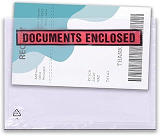 Triplast 200 x A6 Printed Document Enclosed Wallet (158 x 110 mm) | Peel & Seal Clear Plastic Envelopes/Sleeves/Pockets/Wallets | Attach Invoices, Packing Lists & Delivery Notes to Parcels