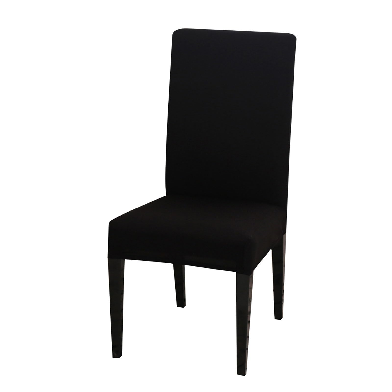 Carotoe Black Christmas Chair Cover Soft Chair Slipcover Wedding Back Cover For Holiday Dinning Room Party Decors Back