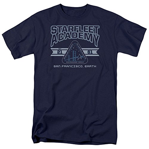 Popfunk Star Trek Retro Starfleet Academy T Shirt & Stickers (X-Large) Blue