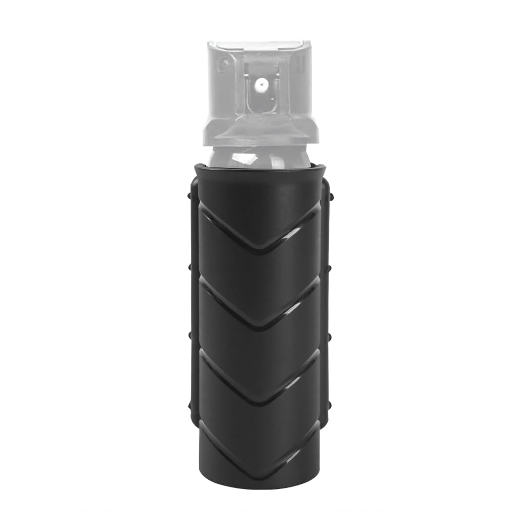 Funda para espray de Pimienta, Estuche para Bote de espray de Pimienta, Soporte para espray de Pimienta Giratorio de 360°, Bolsa para cinturón, Soporte para Bote con Hebilla Ajustable para Cinturones