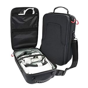 ProCase Draagtas hoes voor Oculus Quest/Oculus Quest 2 VR Gaming Headset en Controllers Accessoires Opslag, Waterdichte Stootvaste Eva Storage Case -Zwart