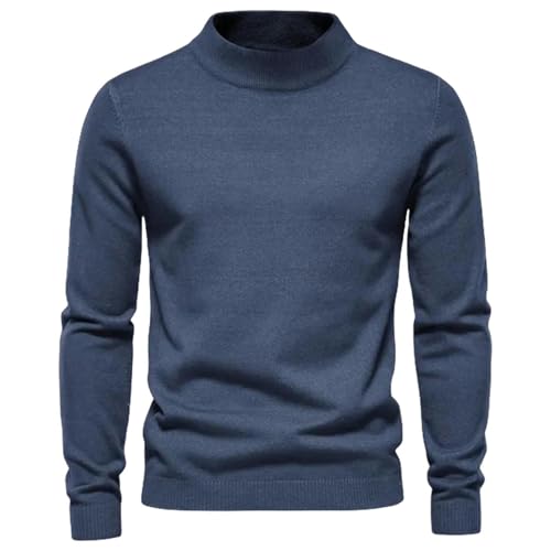 Pull tricoté pour hommes en coton anti-bouloche et thermo-régulant