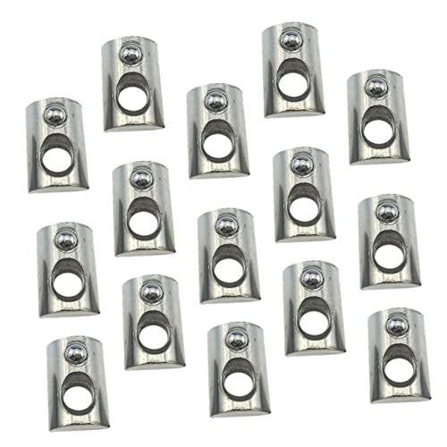 Homoyoyo Metal Nuts for Aluminum Brackets Carbon Steel Nickel Coating 100pcs t Slot Nut for Profile