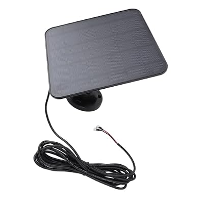SENECESLI Solar Camera Charger with 360° Rotating Solar Panel 5W 6V for Video Doorbell IP65 Waterproof with 9.8ft Cable Outdoor Camera Charger