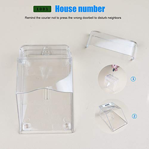 QKFON Transparente Türklingel Abdeckung für Außen Türklingel Wasserdicht Funk-Türklingel Wandhalterung 11 x 6 x 5 cm