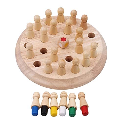 MIRTONICS New Kid Toy Wooden Memory Chess Intelligence Game Kids Learning Intellectual Toy Gift for Kids and Adults Indoor Outdoor Toys (Multi) (B0B3W8T9CD) Amazon Price History, Amazon Price Tracker