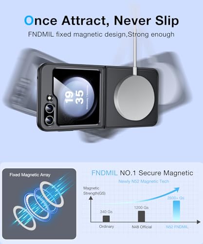 Fndmil DE-LG-MC-Z FLIP5-BLACK No.1 Magnetic For Samsung Galaxy Z Flip 5 Case Compatible thumb #3