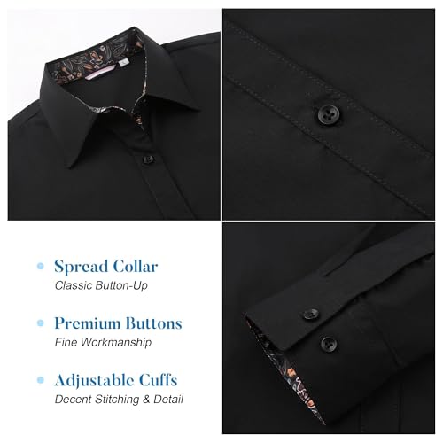 WARHORSEE Womens Cotton Button Down Dress Shirt Long Sleeve Easy Care Dressy Work Tops Business Casual Blouses for Women4