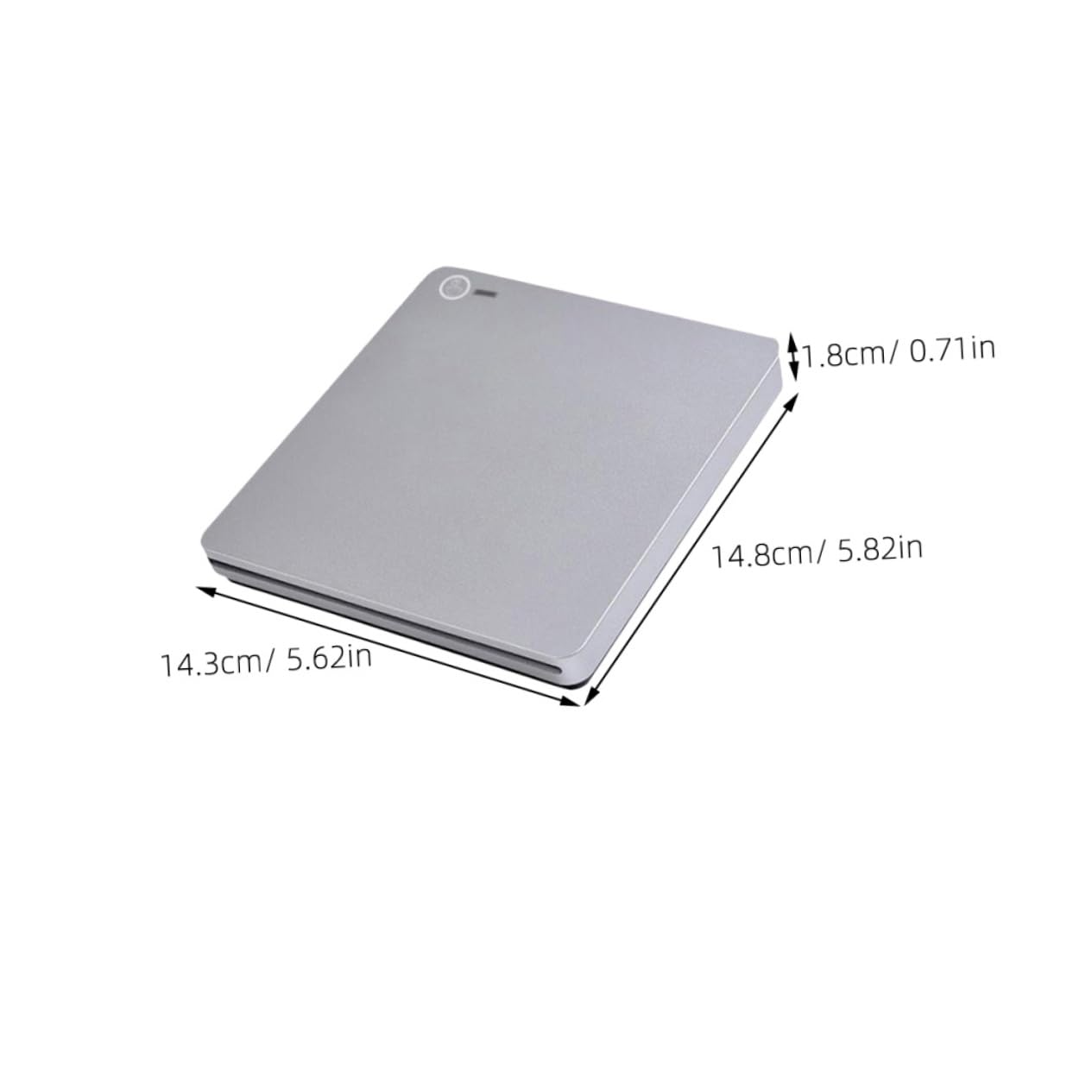 Homoyoyo Grabadora De CD Tipo c Grabadora De CD De Doble Succión Multifuncional Compatible y Ligera Plateada