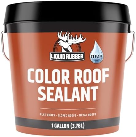 Color Roof Sealant - Flat & Metal Roofs, Clear, 1 Gallon