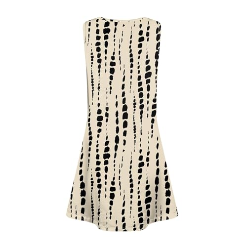 Summer Dresses for Women UK,Casual Sundress Fashion Beach Dress U Neck Sleeveless Tank Dress Floral Cover Ups Midi Boho Sun Dresses with Pockets - Image 5