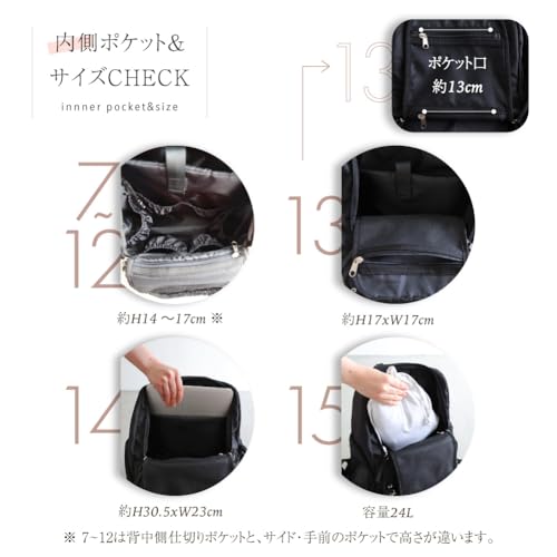 プッパプーポ マザーズバッグ リュック マザーズリュック バッグ ママバッグ の商品画像 8
