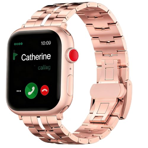 SXTDDSP�o���h Apple Watch�o���h 38mm 40mm 41mm 42mm(�V���[�Y10) �X�e�����X�X�`�[�����^�������p�X�g���b�v Apple Watch Series 10 9 8 7 6 5 4 3 2 1 SE�p ���[�Y�S�[���h