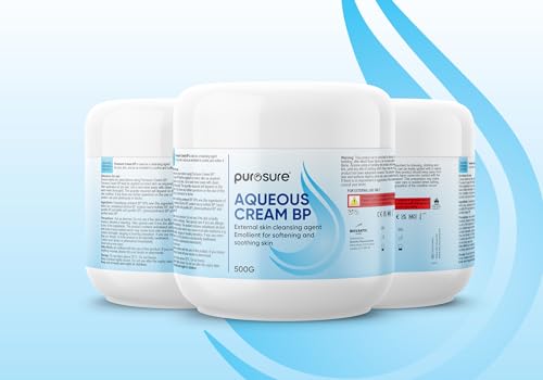Purosure Aqueous Cream | Emollient for Softening and Soothing Skin | Relieves Symptoms of Dry Skin 500g (500g, 1, gram)